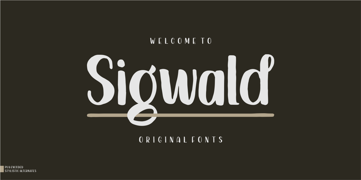 Beispiel einer Sigwald Regular-Schriftart